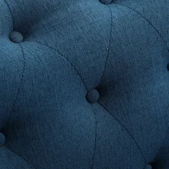 Navy Upholstered Button Tufted Loveseat-Kirkland's Home Hot