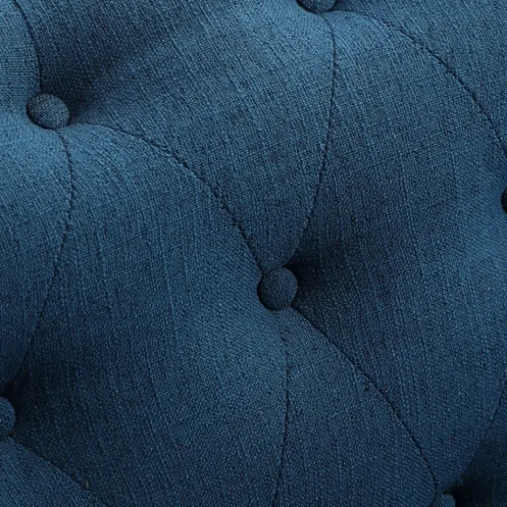 Navy Upholstered Button Tufted Loveseat-Kirkland's Home Hot