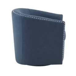Navy Upholstered Nailhead Swivel Accent Chair-Kirkland's Home Outlet