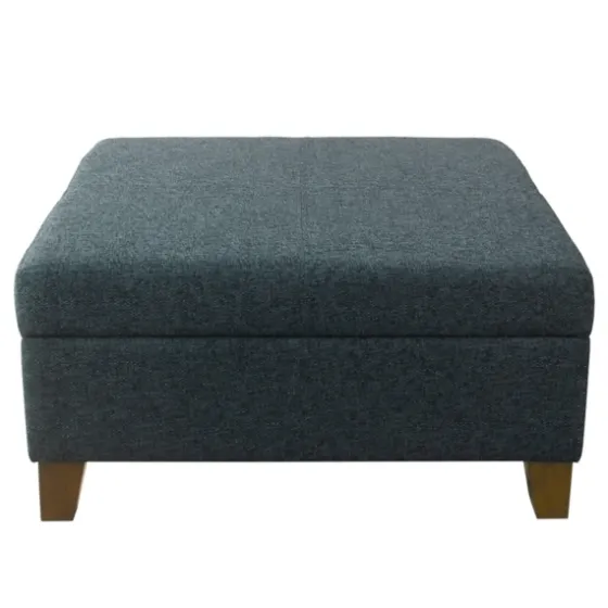 Navy Upholstered Square Storage Ottoman-Kirkland's Home New