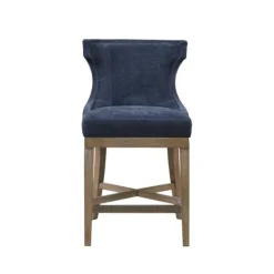Navy Upholstered Wingback Swivel Counter Stool-Kirkland's Home Cheap