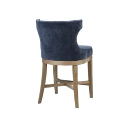 Navy Upholstered Wingback Swivel Counter Stool-Kirkland's Home Cheap
