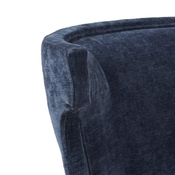 Navy Upholstered Wingback Swivel Counter Stool-Kirkland's Home Cheap