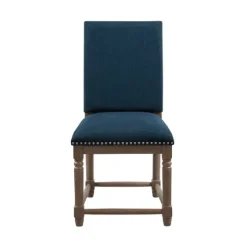 Navy Upholstered Wood Dining Chairs, Set Of 2-Kirkland's Home Flash Sale