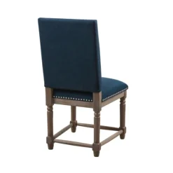 Navy Upholstered Wood Dining Chairs, Set Of 2-Kirkland's Home Flash Sale