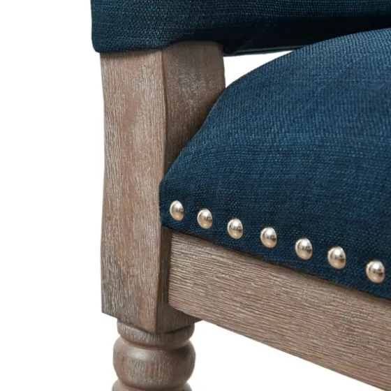 Navy Upholstered Wood Dining Chairs, Set Of 2-Kirkland's Home Flash Sale