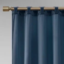 Navy Velvet Greta Curtain Panel Set, 84 In.-Kirkland's Home Fashion