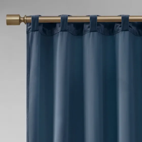 Navy Velvet Greta Curtain Panel Set, 95 In.-Kirkland's Home New