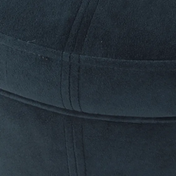 Navy Velvet Upholstered Round Storage Ottoman-Kirkland's Home Hot