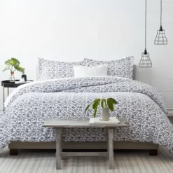 Navy Vines 3-Pc. King Duvet Cover Set-Kirkland's Home Sale