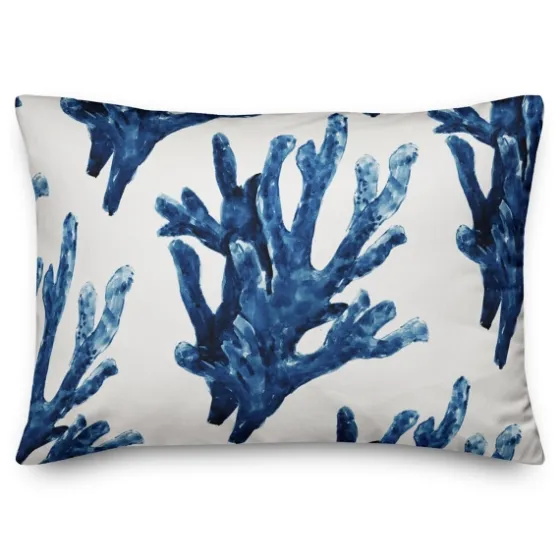 Navy Watercolor Coral Pillow-Kirkland's Home Best