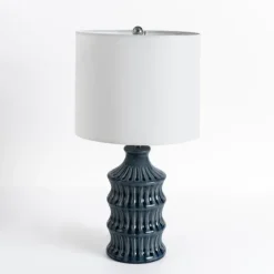 Navy Wave Glazed Table Lamp-Kirkland's Home New