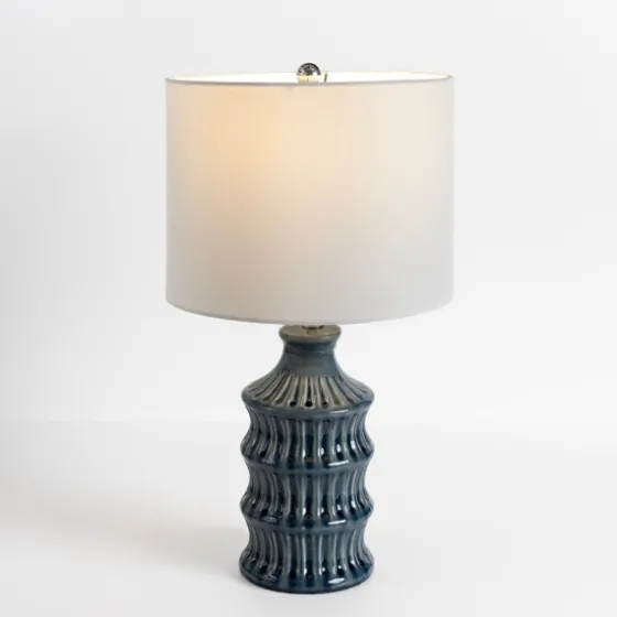 Navy Wave Glazed Table Lamp-Kirkland's Home New