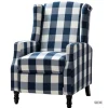 Navy Windowpane Plaid Recliner-Kirkland's Home Best