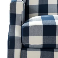 Navy Windowpane Plaid Recliner-Kirkland's Home Best