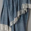 Navy With White Herringbone Woven Throw Blanket-Kirkland's Home Cheap