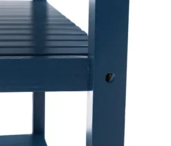 Navy Wood And Stainless Steel Top Kitchen Cart-Kirkland's Home Fashion