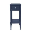 Navy Wood Coastal Compact Accent Table-Kirkland's Home Store