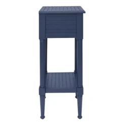 Navy Wood Coastal Compact Accent Table-Kirkland's Home Store