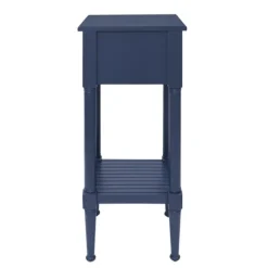 Navy Wood Coastal Compact Accent Table-Kirkland's Home Store