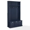 Navy Wood Storage Bench Hall Tree-Kirkland's Home Cheap