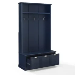 Navy Wood Storage Bench Hall Tree-Kirkland's Home Cheap