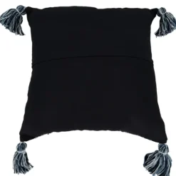 Navy Woven Texture Tassels Throw Pillow-Kirkland's Home New