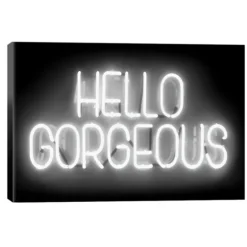 Neon Hello Gorgeous Canvas Art Print-Kirkland's Home Discount