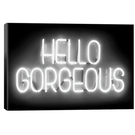 Neon Hello Gorgeous Canvas Art Print-Kirkland's Home Discount
