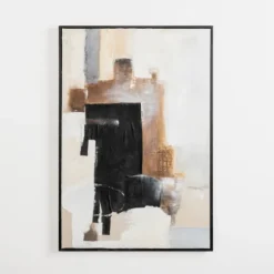 Neutral Abstract Hand Painted Framed Canvas Art-Kirkland's Home Fashion