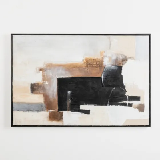 Neutral Abstract Hand Painted Framed Canvas Art-Kirkland's Home Fashion