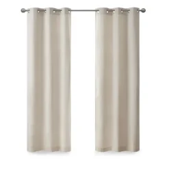 Neutral Basketweave Curtain Panel Set, 84 In.-Kirkland's Home Fashion