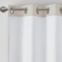 Neutral Basketweave Curtain Panel Set, 84 In.-Kirkland's Home Fashion