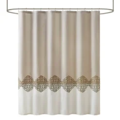 Neutral Block Embroidered Shower Curtain-Kirkland's Home Store
