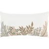 Neutral Blooms Hand Embroidered Lumbar Pillow-Kirkland's Home Cheap