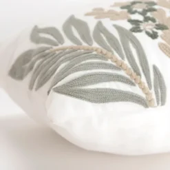 Neutral Blooms Hand Embroidered Lumbar Pillow-Kirkland's Home Cheap