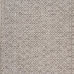 Neutral Bordered Lattice Outdoor Area Rug, 5X7-Kirkland's Home Cheap