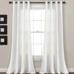 Neutral Chevron 2-Pc. Curtain Panel Set, 84 In.-Kirkland's Home Flash Sale