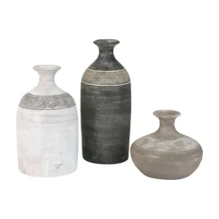 Neutral Clay Vessel Vases, Set Of 3-Kirkland's Home Fashion