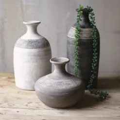 Neutral Clay Vessel Vases, Set Of 3-Kirkland's Home Fashion