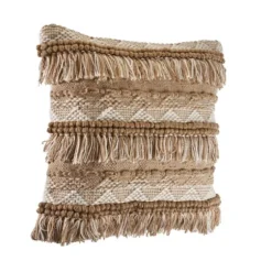 Neutral Embroidered Fringe Accent Pillow-Kirkland's Home New