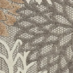 Neutral Floral Burst Outdoor Area Rug, 5X7-Kirkland's Home Online
