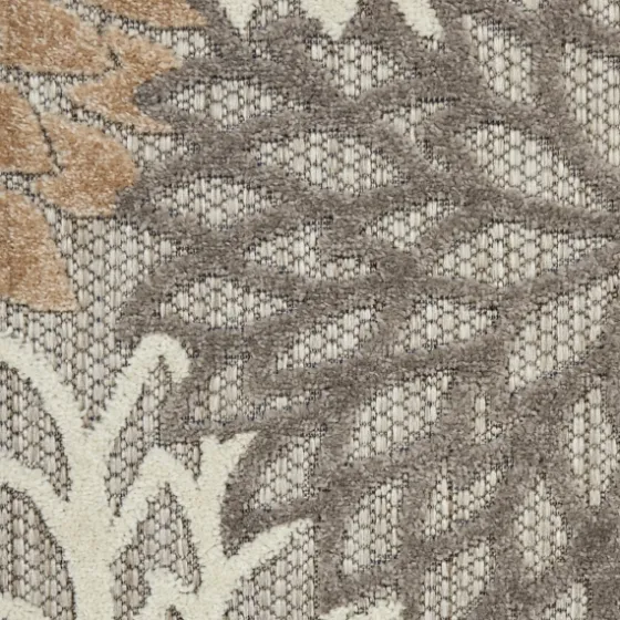 Neutral Floral Burst Outdoor Area Rug, 5X7-Kirkland's Home Online