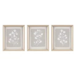 Neutral Floral Sprigs 3-Pc. Framed Art Set-Kirkland's Home Shop