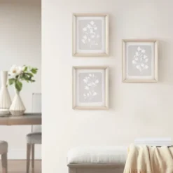 Neutral Floral Sprigs 3-Pc. Framed Art Set-Kirkland's Home Shop
