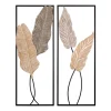 Neutral Leaves Metal Wall Plaques, Set Of 2-Kirkland's Home Flash Sale