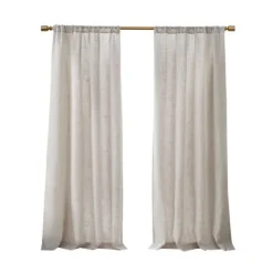 Neutral Linen Blend Curtain Panel Set, 84 In-Kirkland's Home Cheap