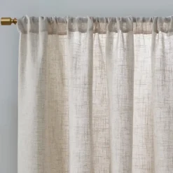 Neutral Linen Blend Curtain Panel Set, 84 In-Kirkland's Home Cheap