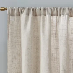 Neutral Linen Blend Curtain Panel Set, 84 In-Kirkland's Home Cheap