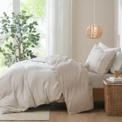 Neutral Oversized 3-Pc. King Duvet Cover Set-Kirkland's Home Cheap